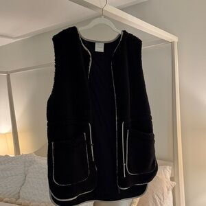 Varley Black Vest with White Trim